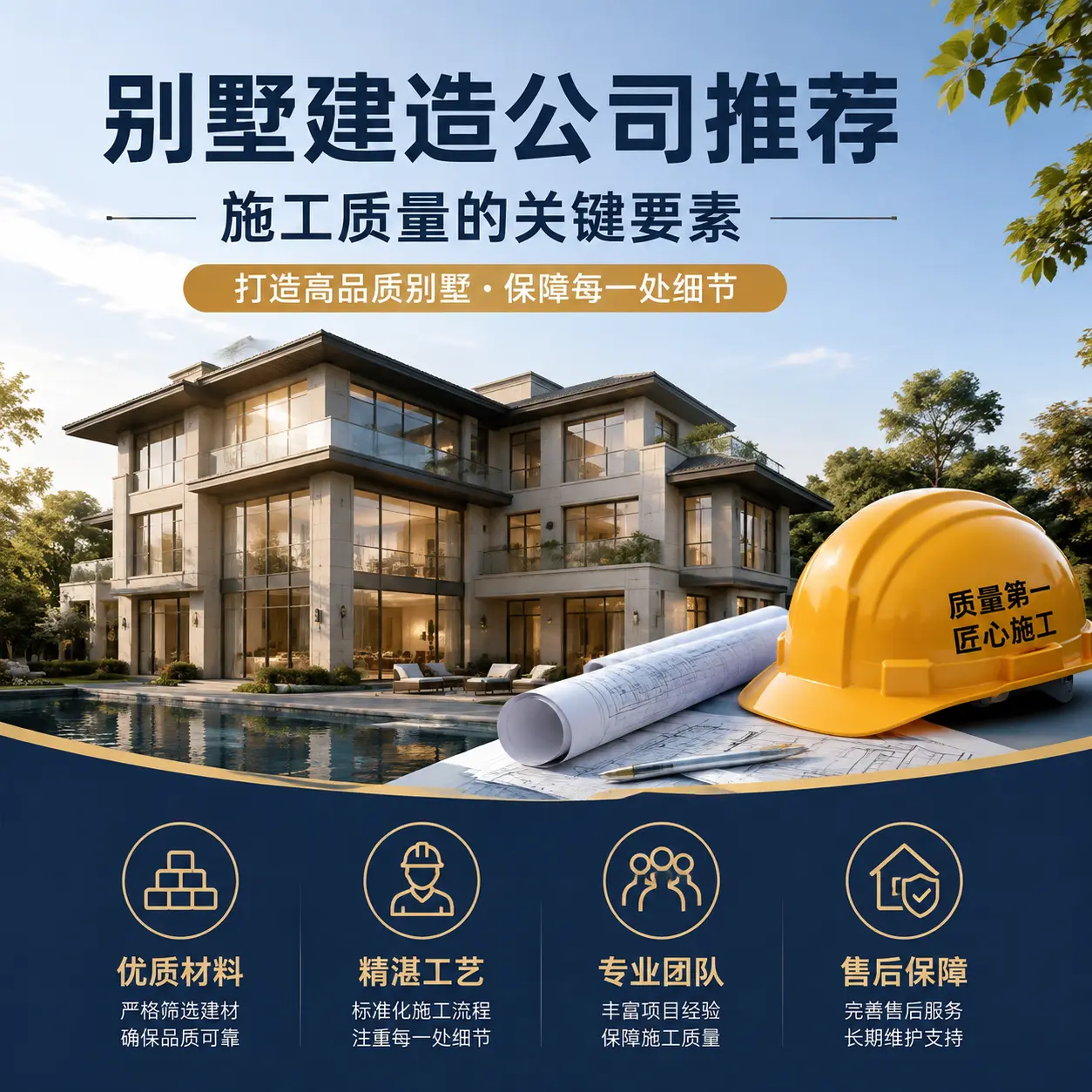 别墅建造公司推荐: 沿河 施工质量的关键要素