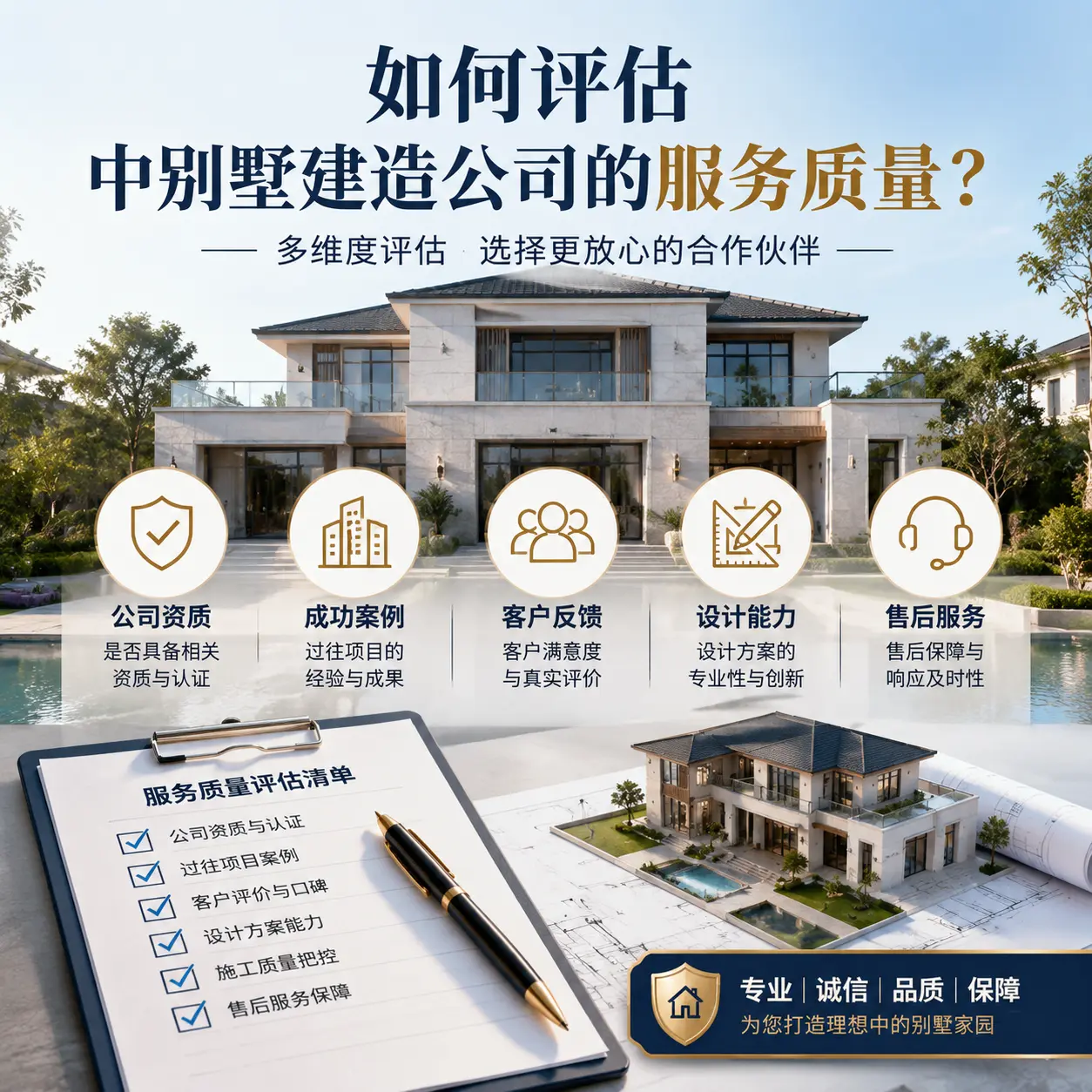 如何评估 沿河 中别墅建造公司的服务质量?