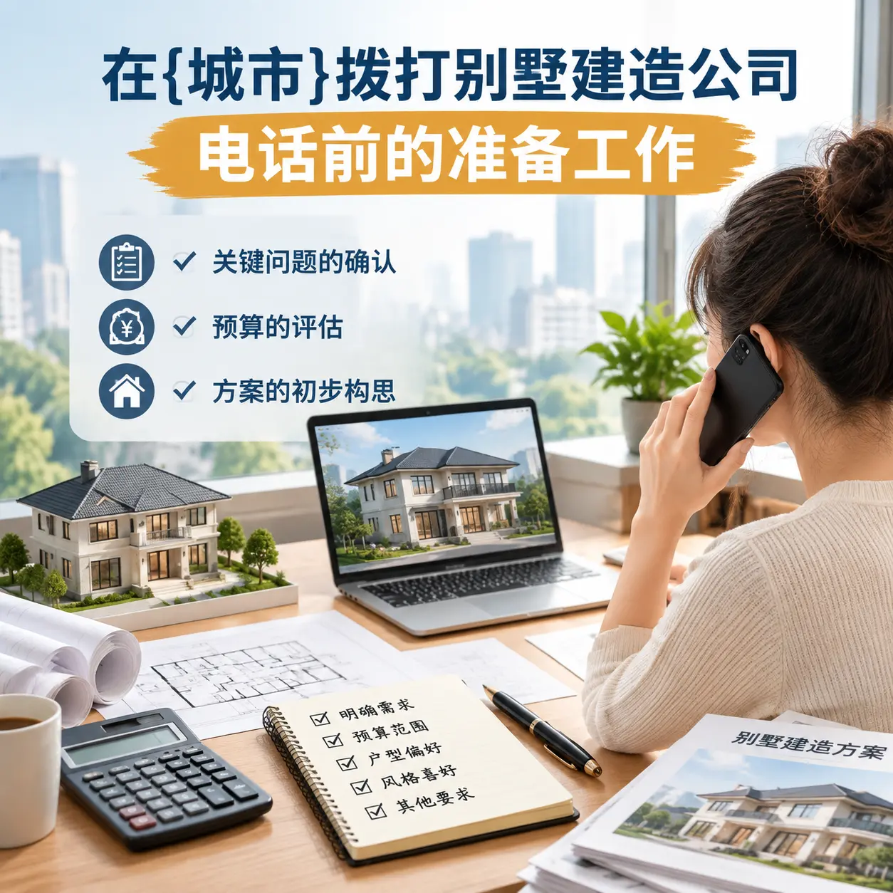 在沿河拨打别墅建造公司电话前的准备工作