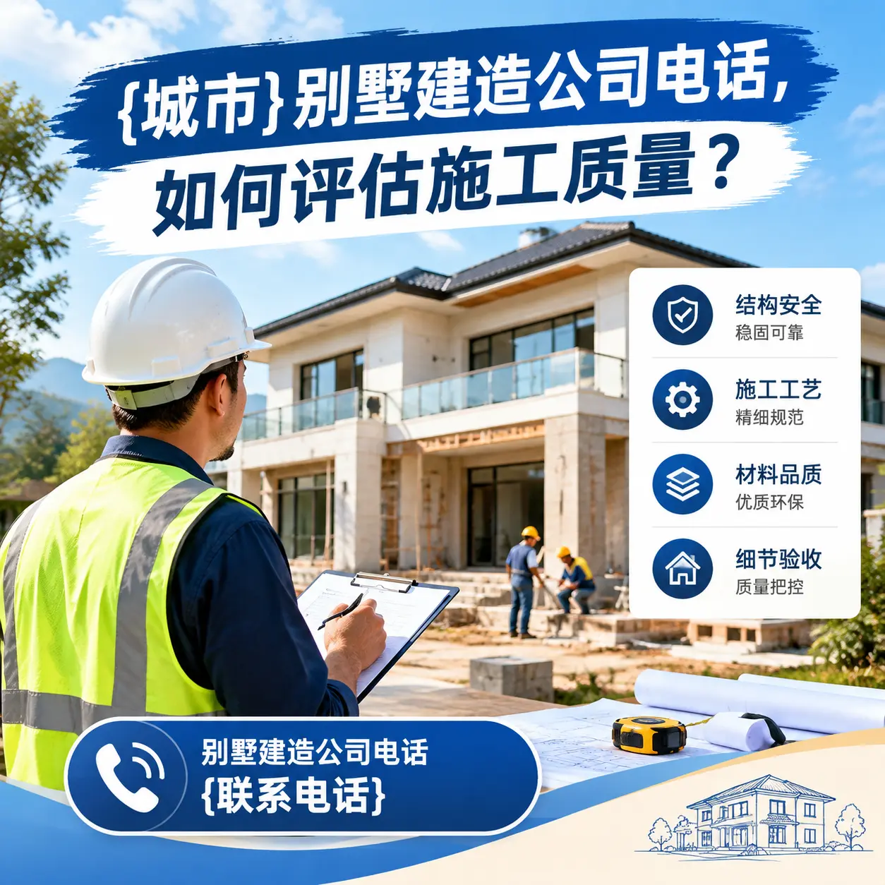 沿河别墅建造公司电话，如何评估施工质量？