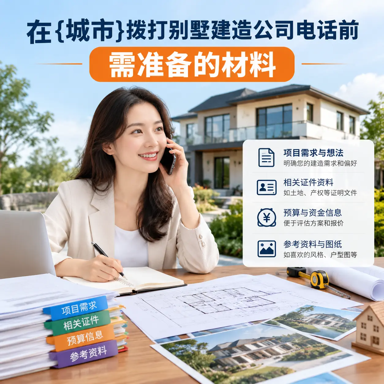 在沿河拨打别墅建造公司电话前需准备的材料