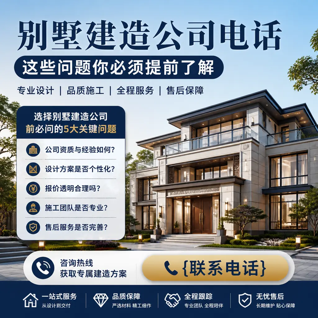 沿河别墅建造公司电话,这些问题你必须提前了解