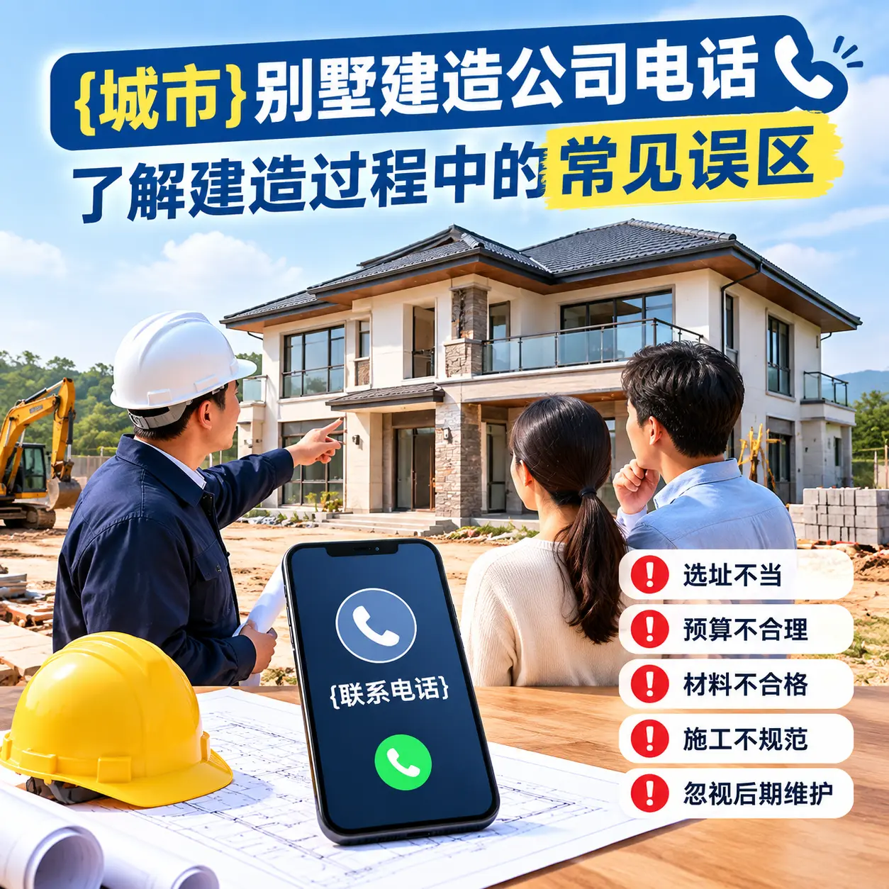沿河别墅建造公司电话,了解建造过程中的常见误区