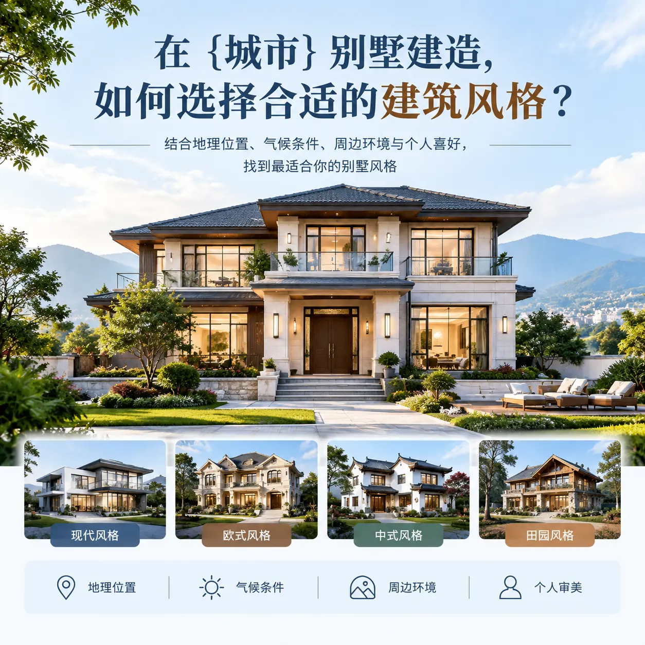 在 沿河 别墅建造，如何选择合适的建筑风格？